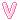 Pink Letter V 2
