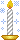 Silver Candle in the Snow